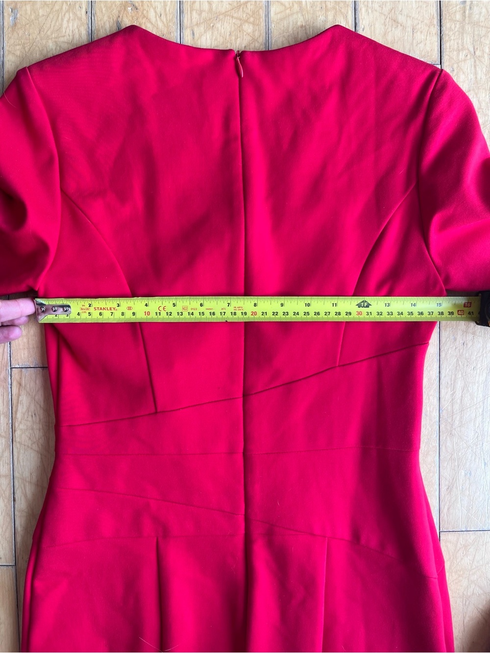 Joseph Ribkoff Red Structured Tailored Fit V-Neck Sheath Dress Size 6 - Picture 10 of 10